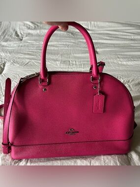 Coach Sierra Satchel and Matching Wallet Set in Bright Fuschia